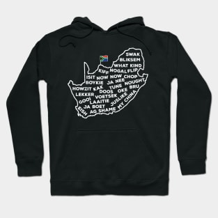 South Africa Slang Words South African Flag Map Hoodie